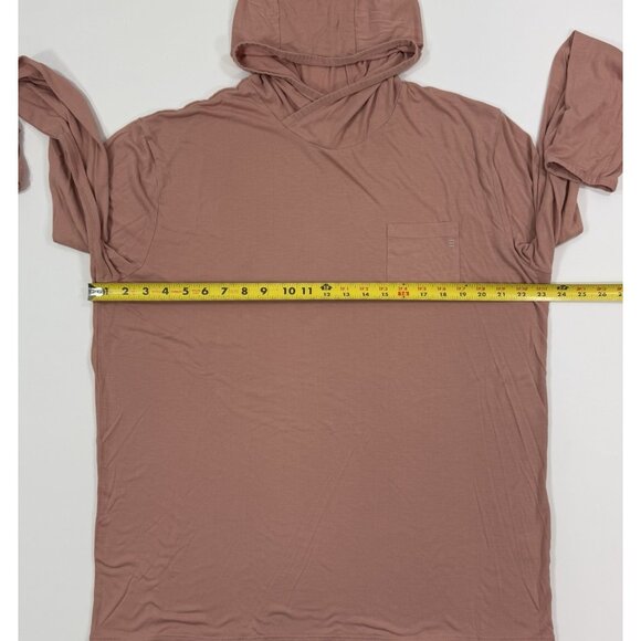 Free Fly Mens Lightweight Bamboo Hoodie Sz XL Pink Stretch Pullover Thumb Holes - Picture 9 of 10